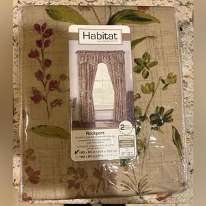 Brand new set of Habitat Rockport cotton curtain panels